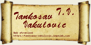 Tankosav Vakulović vizit kartica